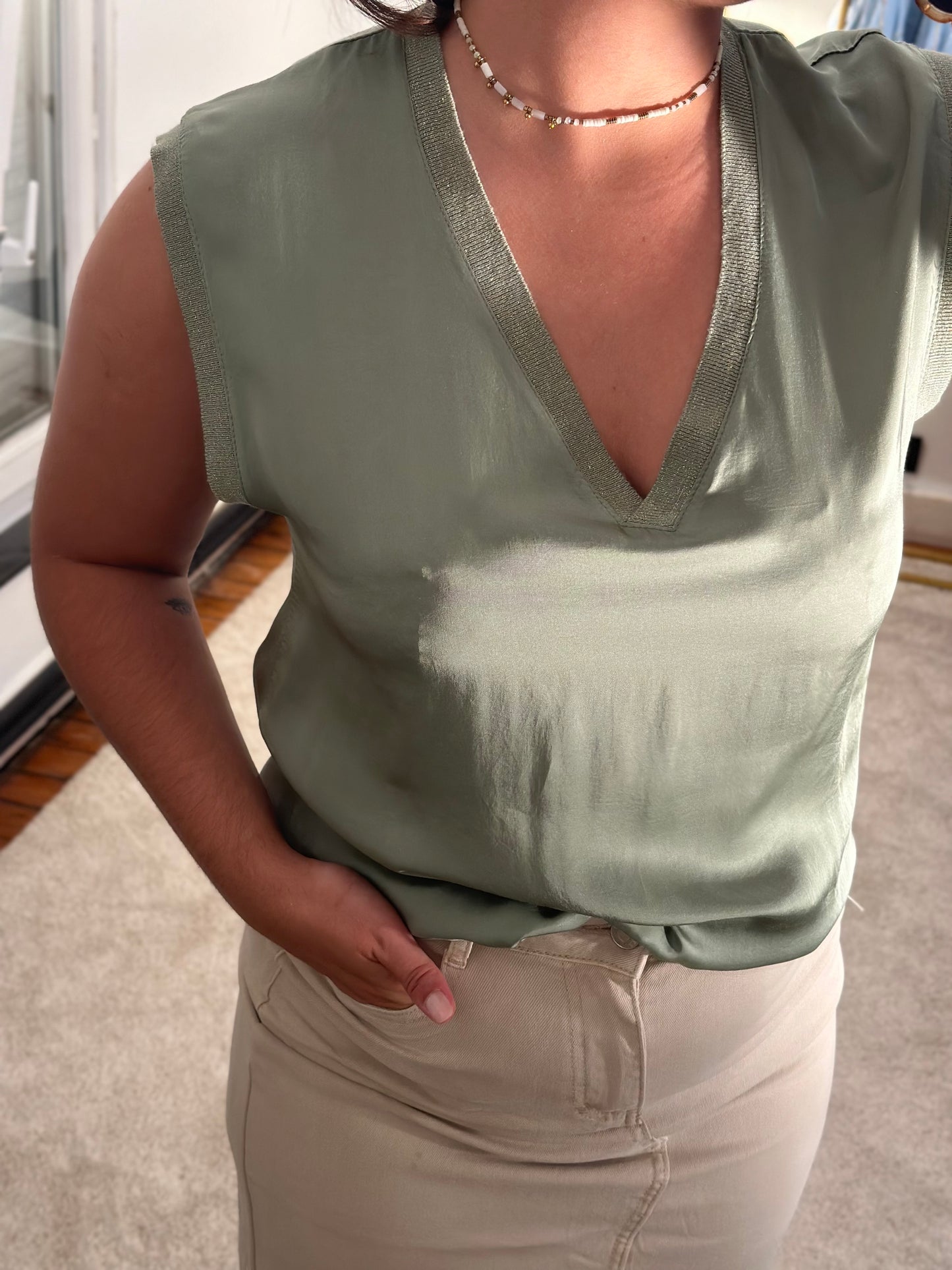 T-shirt Charline kaki